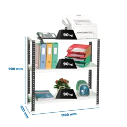 ESTANTE COMFORT SUPERPLUS 3/400 900 ANTRACITE/BRANCO SIMON