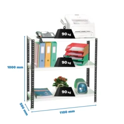 ESTANTE COMFORT SUPERPLUS 3/500 1000 ANTRACITE/BRANCO SIMON