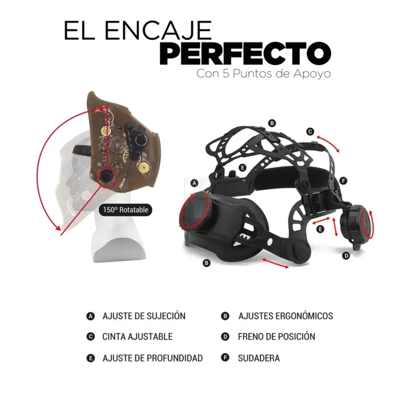 MÁSCARA SOLDADURA HELLMET STEAMPUNK SOLTER