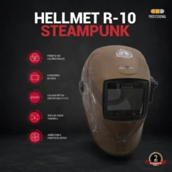MÁSCARA SOLDADURA HELLMET STEAMPUNK SOLTER