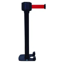 Poste Separador de Alumínio METALWORKS RXLO1050SRRB 10m Fita Vermelha/Branca Ø80mm