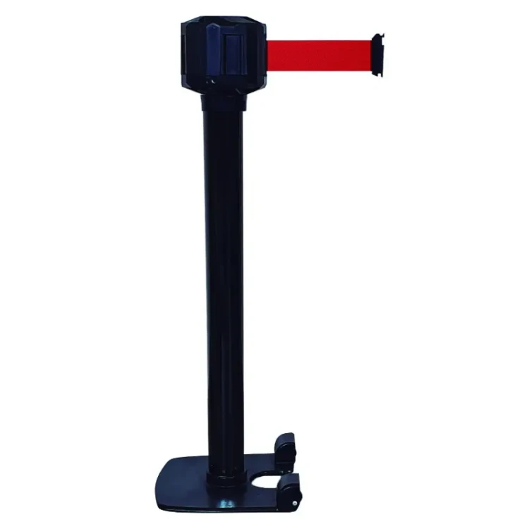 Poste Separador de Alumínio METALWORKS RXLO1050SRRB 10m Fita Vermelha/Branca Ø80mm