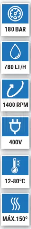 MÁQ.LAVAR ALTA-PRESSÃO 180 BAR THERM C 13/180 KRANZLE