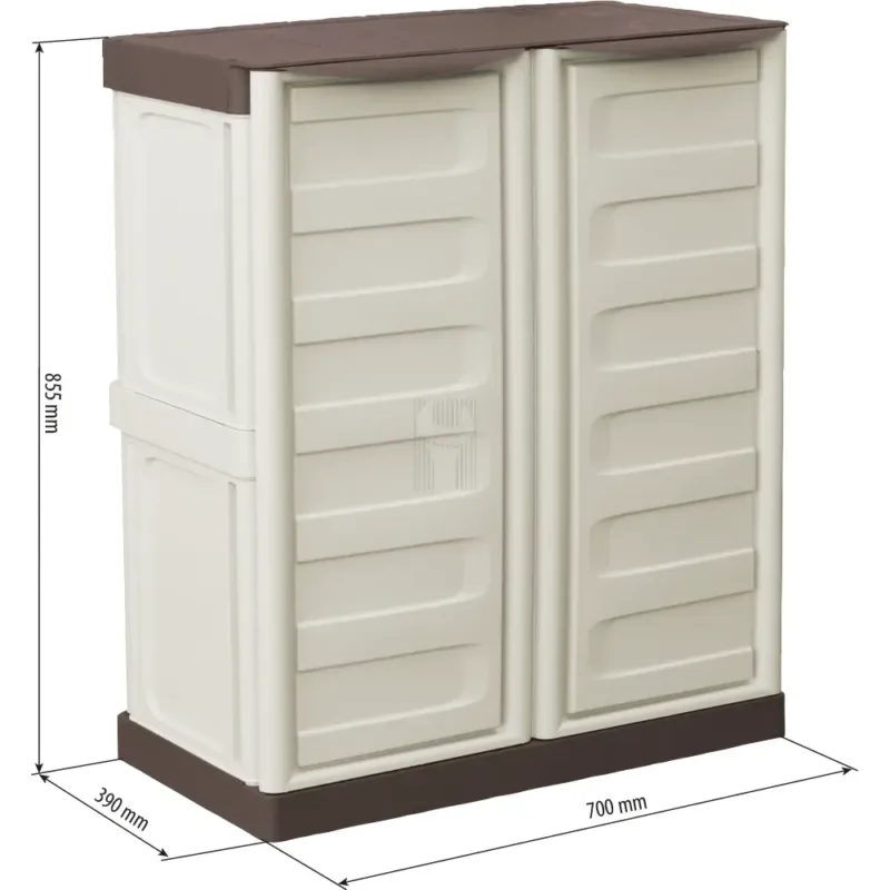 ARMÁRIO PVC 2 PORTAS 1 PRATELEIRA