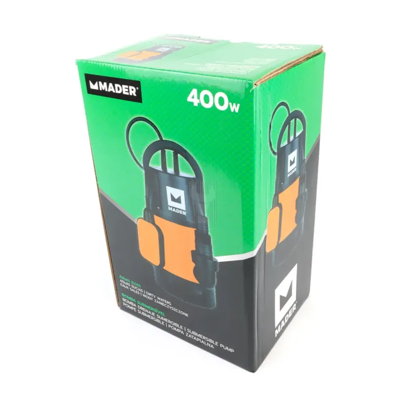 BOMBA SUBMERSÍVEL ÁGUAS SUJAS 400W 8000L/H MADER