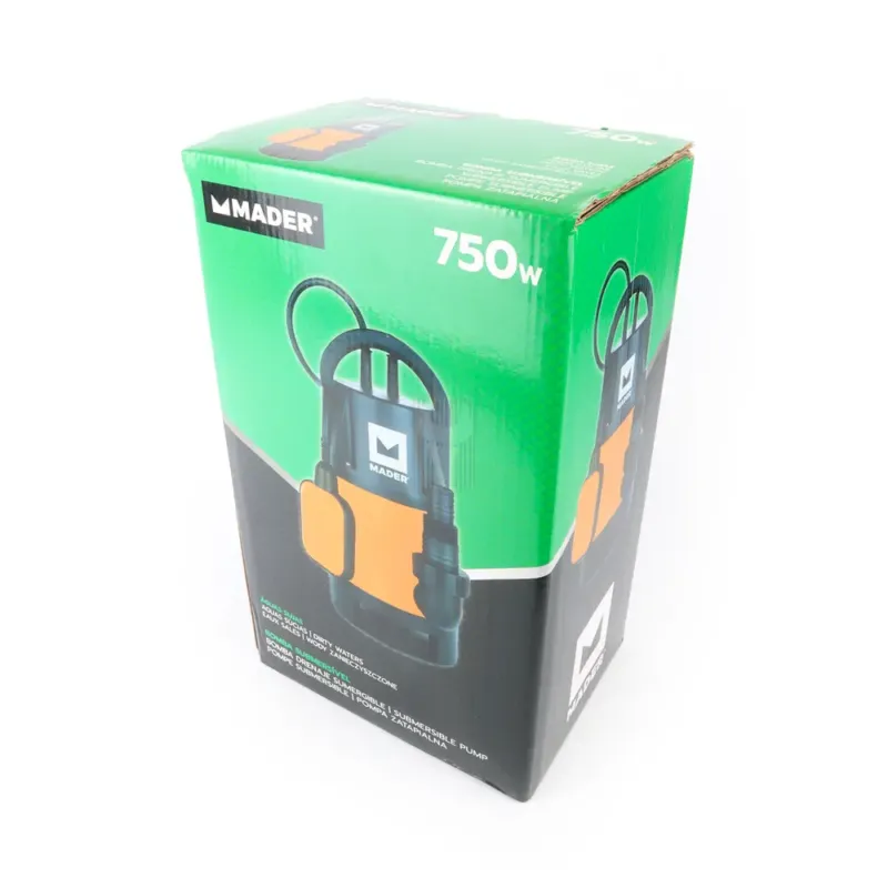 BOMBA SUBMERSÍVEL ÁGUAS SUJAS 750W 13000L/H MADER