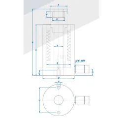 CILINDRO 28.9T RH03015 GCH HYDRAULIC
