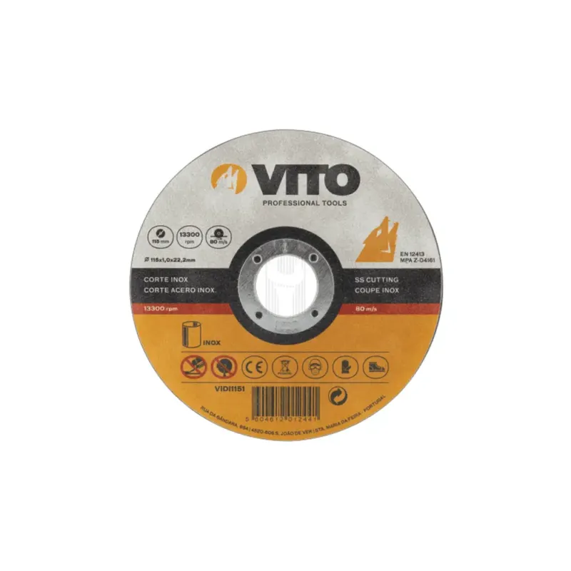 DISCO CORTE INOX 115MM VITO DISCO CORTE INOX 115MM VITO