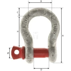 MANILHA DE ARCO Ø13MM 1,5T GRADE 80 IDMAT