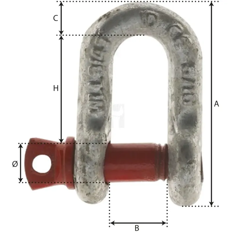 MANILHA DIREITA Ø19MM 3,25T GRADE 80 IDMAT