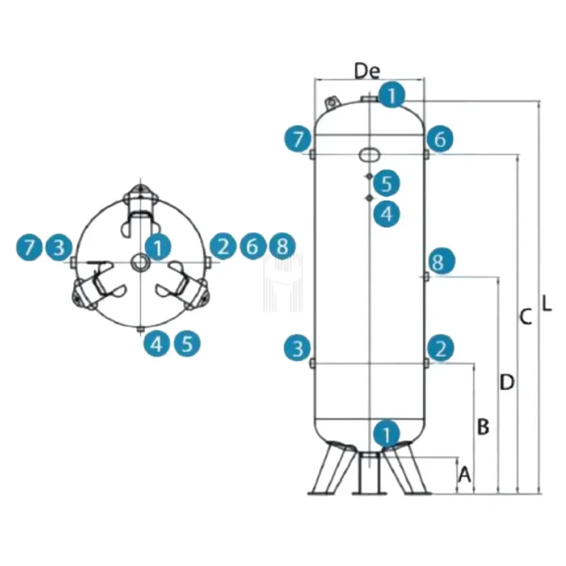 RESERVATÓRIO VERTICAL 270L LA PADANA