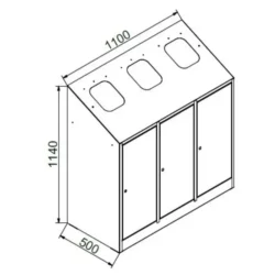 PAPELERA DE RECICLAGEM PR METALWORKS ()