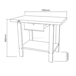 MESA DE TRABALHO COM 1 GAVETA JBM