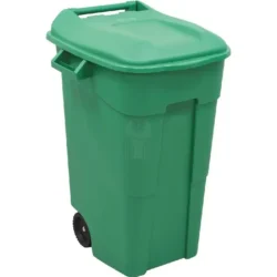 CONTENTOR DE LIXO COM RODAS 120L VERDE TAYG