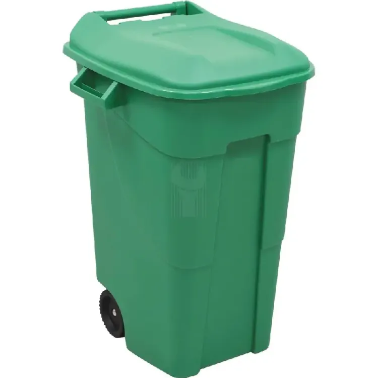 CONTENTOR DE LIXO COM RODAS 120L VERDE TAYG