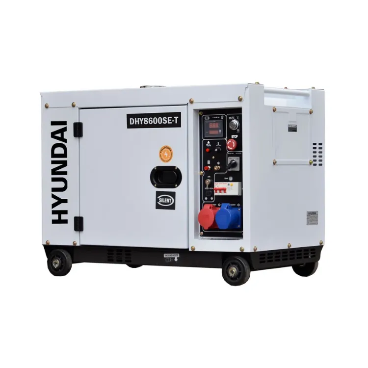 Gerador Diesel Silent DHY8600SE-T HYUNDAI 7.9kVA Trifásico Monofásico
