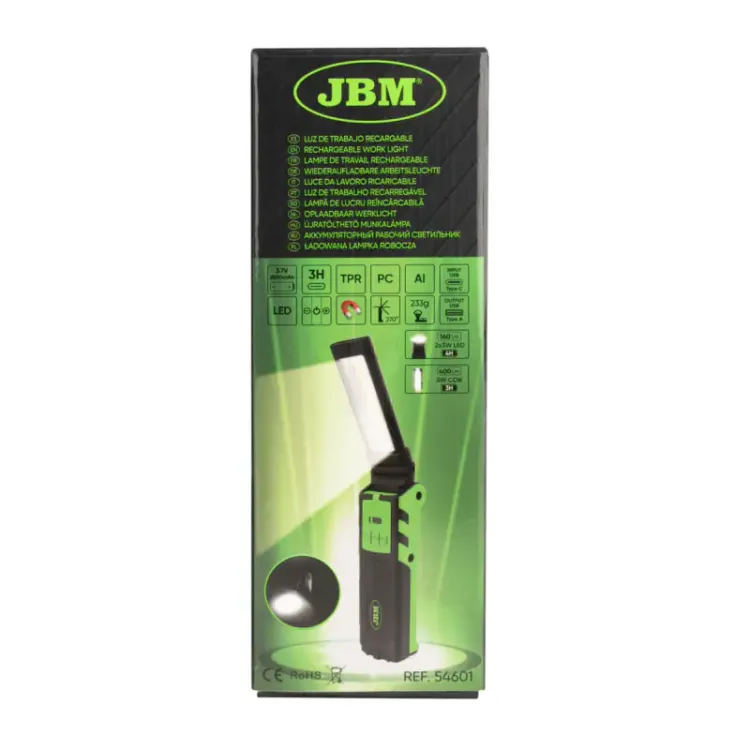LÂMPADA LED REGULÁVEL ARTICULADA COM BASE IMANTADA 400LM JBM