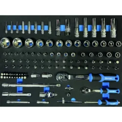 MOBILIÁRIO DE OFICINA 4 ELEMENTOS COM TAMPO EM MADEIRA – 247 FERRAMENTAS DRAKKAR