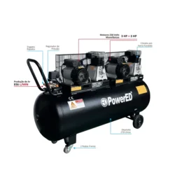 COMPRESSOR 270LTS PWB270EVO 3+3HP 230V POWERED