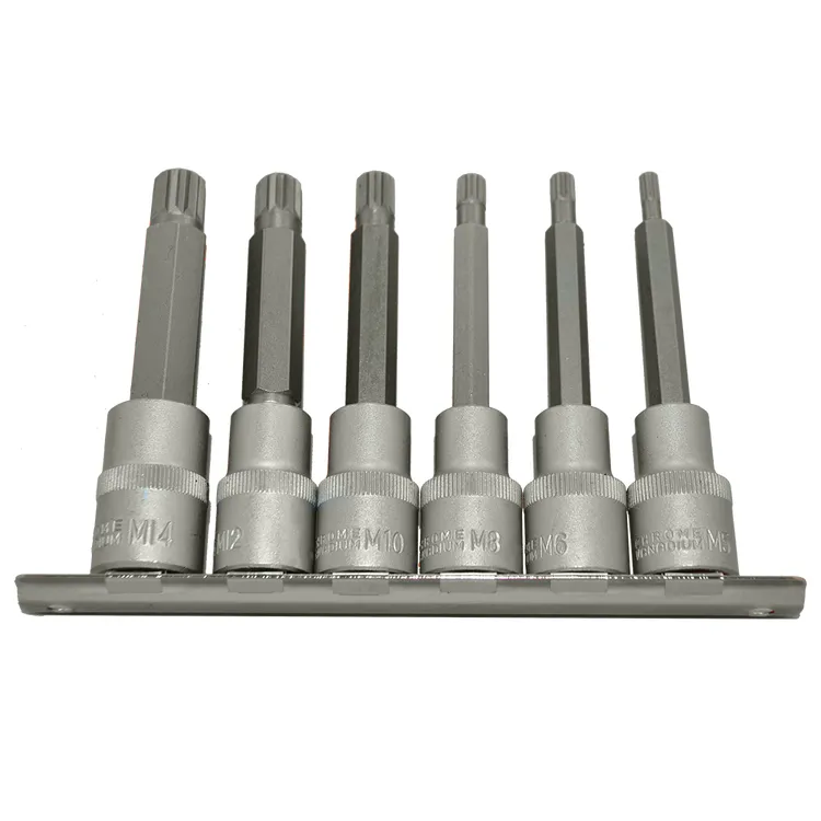 JOGO DE PONTAS XZN SPLINE 1/2” 6 PÇS M5 - M14 TOOLHUB