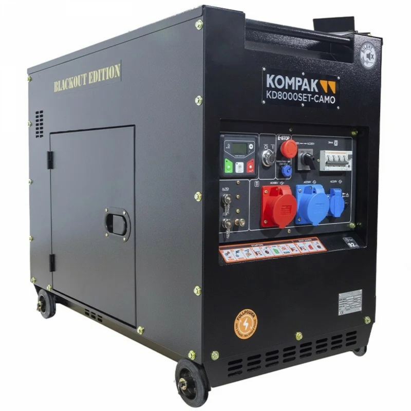 Gerador Diesel Trifásico KOMPAK KD8000SET-CAMO 7.9kVA 400V Gerador Diesel Trifásico KOMPAK KD8000SET-CAMO 7.9kVA 400V