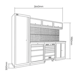 CONJUNTO DE ARMÁRIO MODULARES C/FERRAMENTA JBM