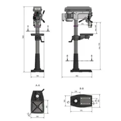 ENGENHO DE FURAR COLUNA DQ32/400V OPTIMUM