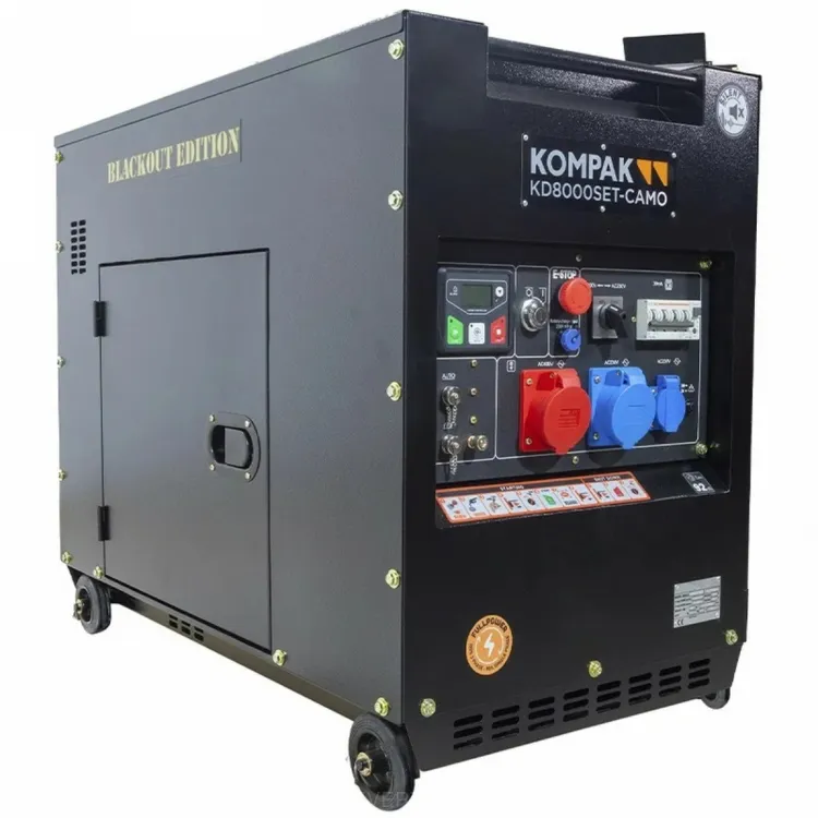 Gerador Diesel Insonorizado Trifásico KOMPAK KD8000SET-CAMO 7,9 kVA Gerador Diesel Insonorizado Trifásico KOMPAK KD8000SET-CAMO 7,9 kVA