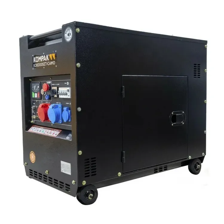 Gerador Diesel Insonorizado Trifásico KOMPAK KD8000SET-CAMO 7,9 kVA
