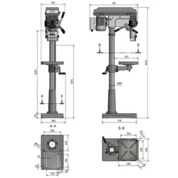 MAQ.FURAR BANCADA OPTIdrill D23PRO / 230V / 1Ph OPTIMUM