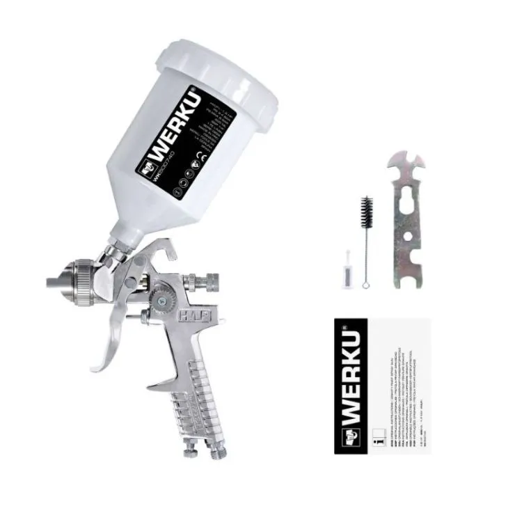 PISTOLA DE PINTAR C/ COPO SUPERIOR 600ML WERKU