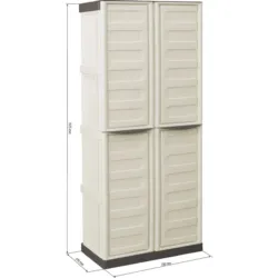 ARMÁRIO PVC 2 PORTAS 3 PRATELEIRAS