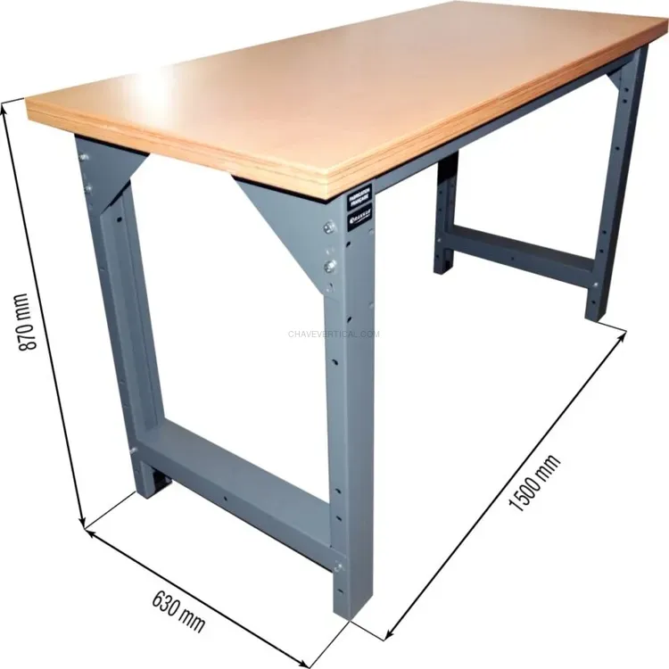 BANCADA TAMPO MADEIRA 1500X630MM DRAKKAR