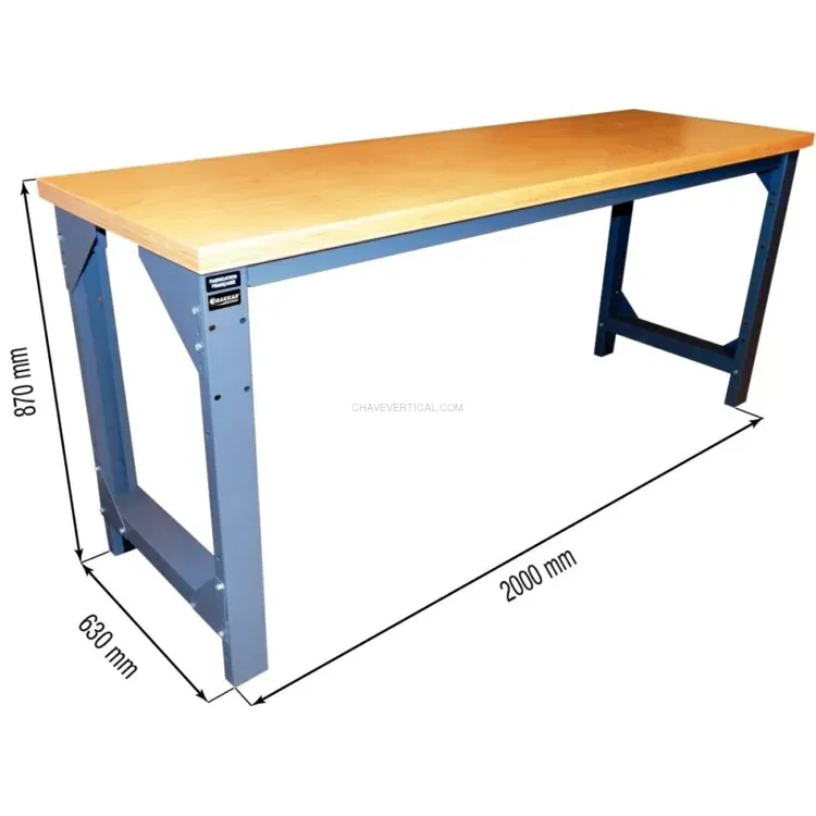 BANCADA TAMPO MADEIRA 2000X630MM DRAKKAR