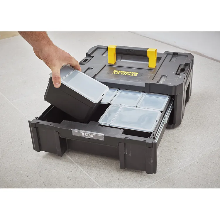 CAIXA TSTAK III COM 6 COMPARTIMENTOS EXTRAÍVEIS STANLEY