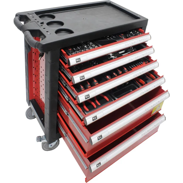 CARRO DE FERRAMENTAS 130 PCS 6 GAVETAS MADER