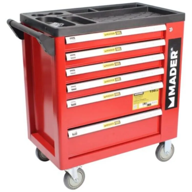 CARRO DE FERRAMENTAS 7 GAVETAS 156pçs MADER CARRO DE FERRAMENTAS 7 GAVETAS 156pçs MADER