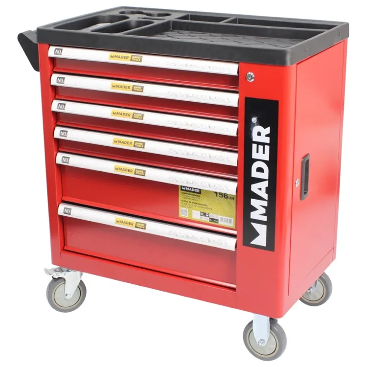 CARRO DE FERRAMENTAS 7 GAVETAS 156pçs MADER