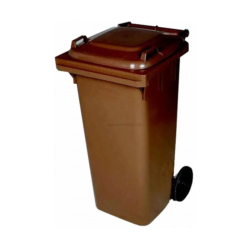 Contentor de Lixo Castanho ND 120L com Rodas