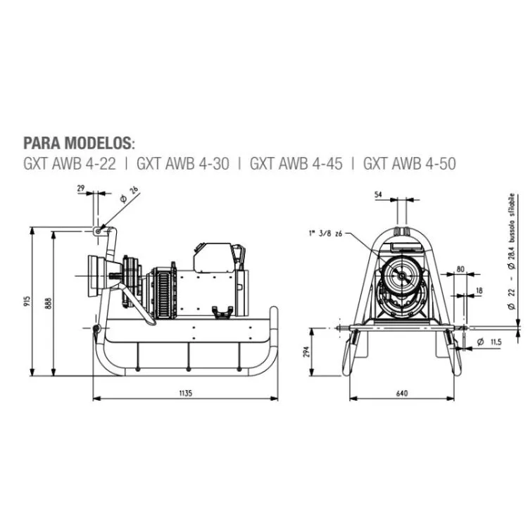 GERADOR PARA CARDAM TDF GTX AWB 4-22 MOSA