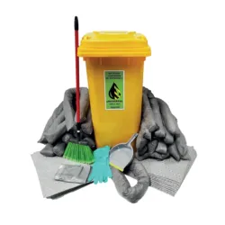 KIT ANTI DERRAME EM CAIXOTE AMARELO