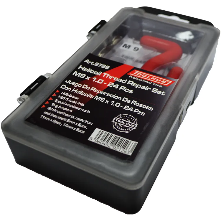 KIT REPARAÇÃO DE ROSCA HELICOIDES M9 X 1.0 TOOLHUB KIT REPARAÇÃO DE ROSCA HELICOIDES M9 X 1.0 TOOLHUB