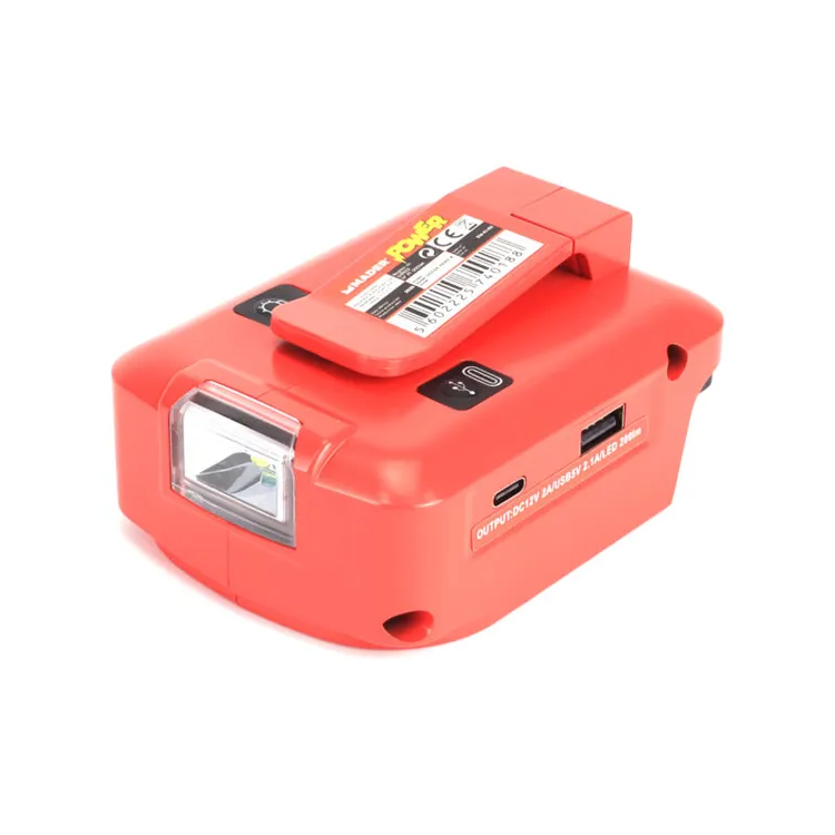 ADAPTADOR COM LANTERNA USB 18V MADER ADAPTADOR COM LANTERNA USB 18V MADER