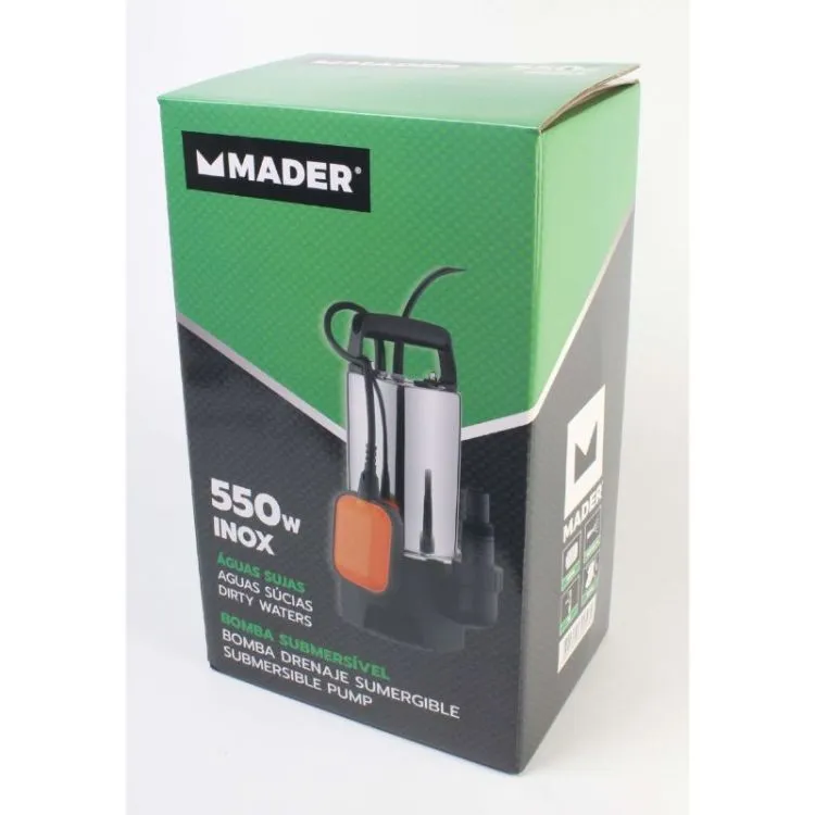 BOMBA SUBMERSÍVEL ÁGUAS SUJAS 550W MADER