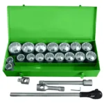 CAIXA DE FERRAMENTAS COM 22 PEÇAS DE AUTOCLER DE 1" 12 FACES