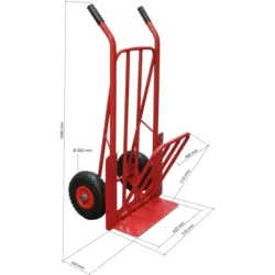 CARRINHO ARMAZÉM 250KG RODAS PNEUMÁTICAS DRAKKAR
