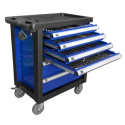 CARRO DE FERRAMENTAS COMPLETO 6 GAVETAS AZUL JBM