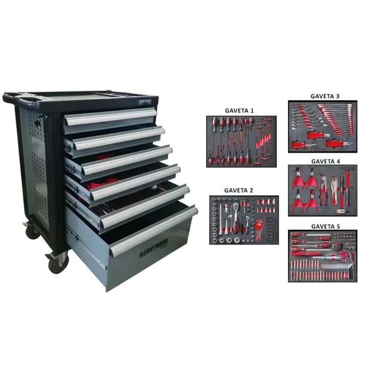 CARRO FERRAMENTA 207PCS HEAVYWARE HRC207EVO