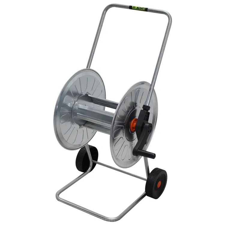 ENROLADOR DE MANGUEIRA AÇO ZINCADO COM RODAS 50M -AGR-AGRATI ENROLADOR DE MANGUEIRA AÇO ZINCADO COM RODAS 50M -AGR-AGRATI