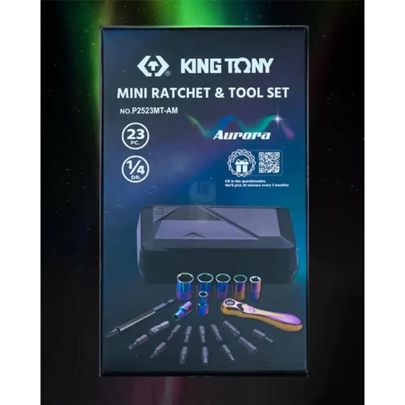 JOGO DE CHAVES CAIXA 23PCS 1/4" KING TONY